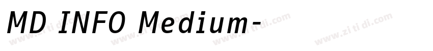MD INFO Medium字体转换